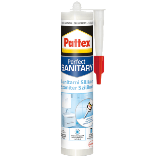 PATTEX SZANITER SZILIKON RAGASZTÓ 280ML ÁTLÁTSZÓ