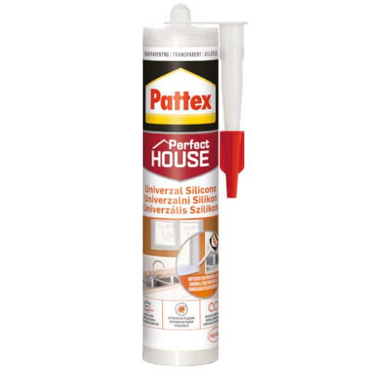 PATTEX UNIVERZÁLIS SZILIKON RAGASZTÓ 280ML ÁTLÁTSZÓ
