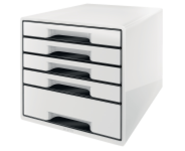 Leitz Wow Cube 5-fiókos irattároló fehér