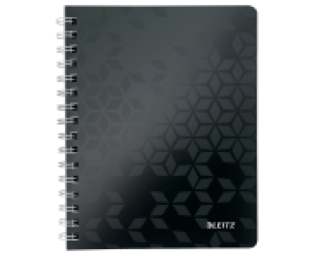 Leitz Wow spirálfüzet A5 vonalas fekete
