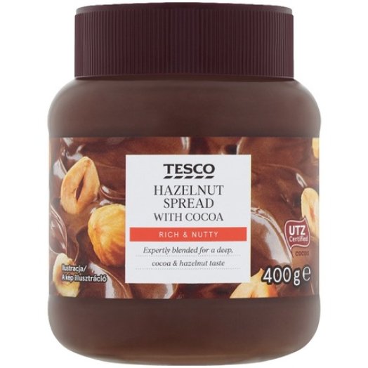Tesco mogyorós-kakaós krém