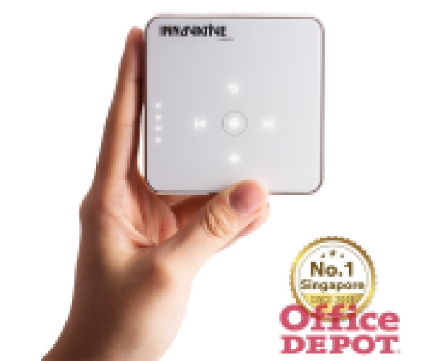 Innovative Lumiere Mini Ultra Pocket HDMI Multimedia WVGA fehér/pezsgőszín zseb LED projektor