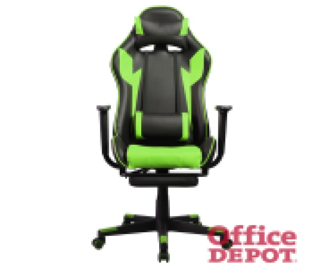 Iris GCH204BE_FT fekete / zöld gamer szék