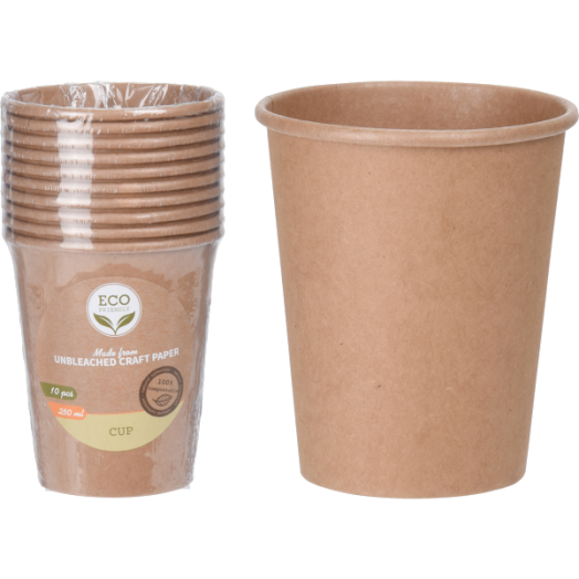 PAPÍR POHÁR SZETT 250 ML, 10 DB-OS