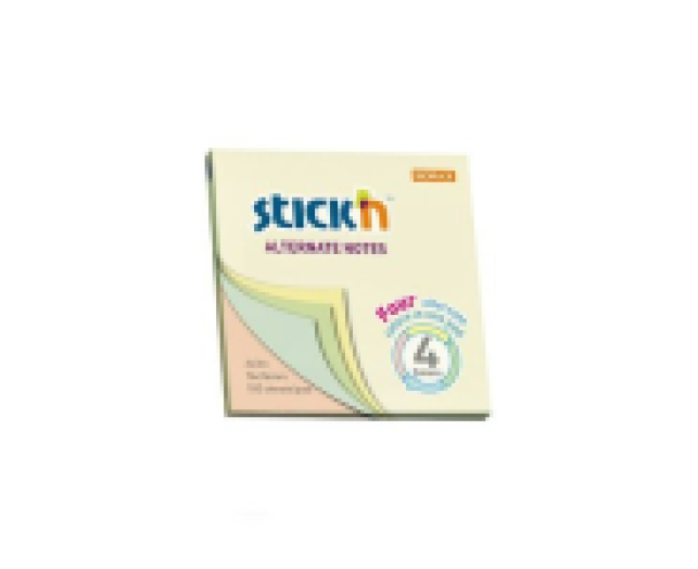 Stick'N 4 színű jegyzettömb 76x76mm 100lap pasztel mix