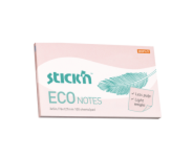 Stick'N Eco Note jegyzettömb 76x127mm 100lap pasztel rózsa