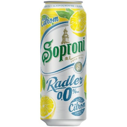 Soproni Radler dobozos ízesített sör