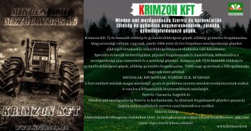 Krimzon Kft. Új és használt zöldség és gyümölcsfeldolgozó
