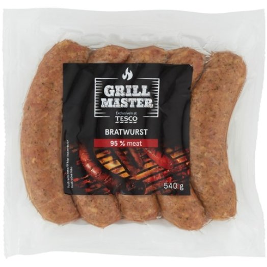 Tesco Grill Master Bratwurst grillkolbász