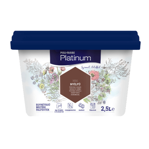 PLATINUM SZÍNES FALFESTÉK 2,5L N90 NYÍLFŰ BELTÉRI V.BÁZISÚ R:285090