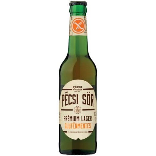 Pécsi Prémium Lager üveges gluténmentes sör