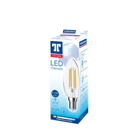 LED FÉNYFORRÁS GYERTYA E14 4,5W
