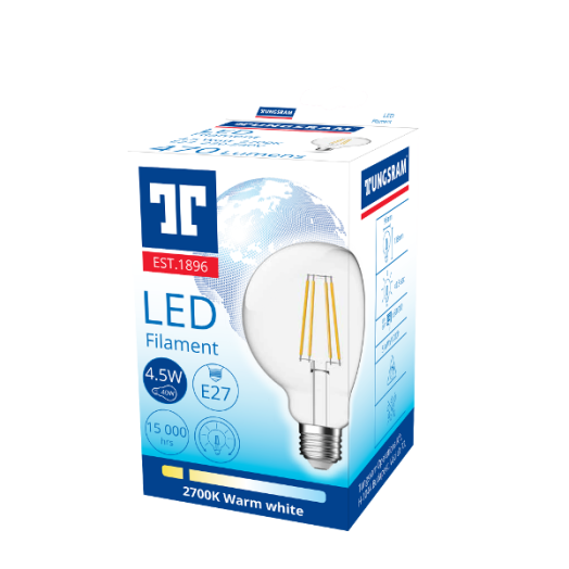 LED FÉNYFORRÁS GLOBE E27 4,5W 470LM