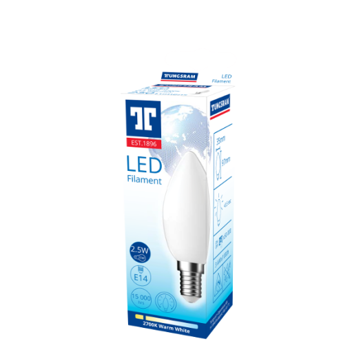 LED FÉNYFORRÁS GYERTYA E14 2,5W