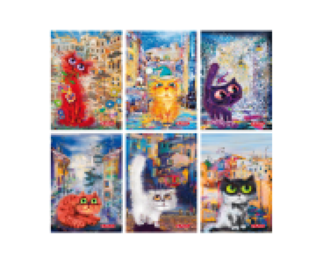 Herlitz Crazy Cats PP füzet A5 60lap kockás