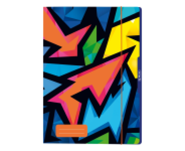 Herlitz Neon Art gumis mappa A4