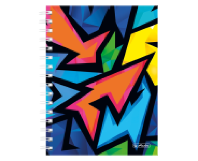 Herlitz Neon Art spirál butikkönyv A5 100lap kockás