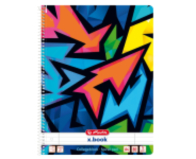 Herlitz Neon Art spirálfüzet A4 80lap vonalas