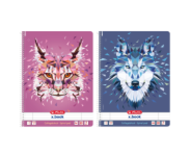 Herlitz Wild Animals spirálfüzet A4 80lap vonalas