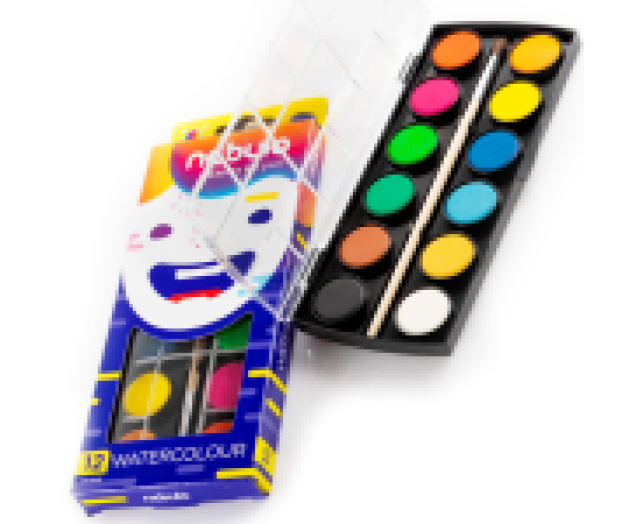 Nebulo vízfesték készlet 23mm 12 szín ecsettel