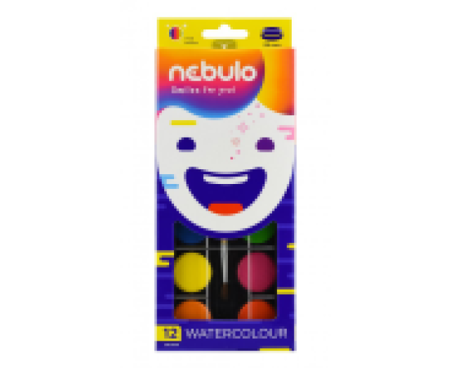 Nebuló vízfesték, ecsettel 12db-os 28 mm-es