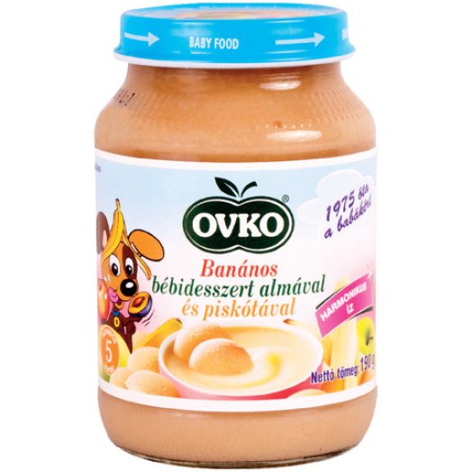 Ovko üveges bébidesszert