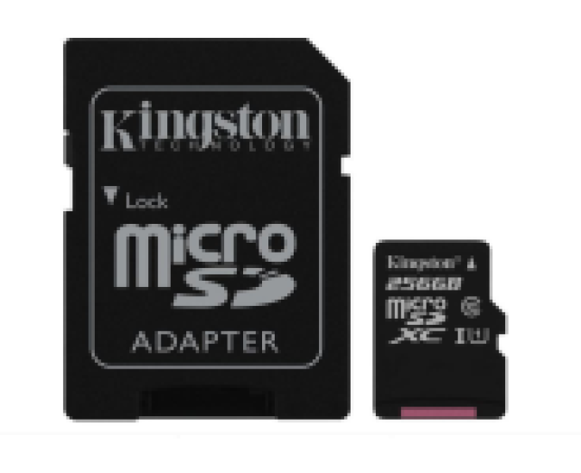 Kingston Canvas SDCS2/256GB micro sd kártya + adapter