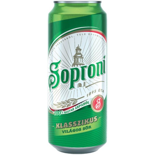 Soproni dobozos világos sör