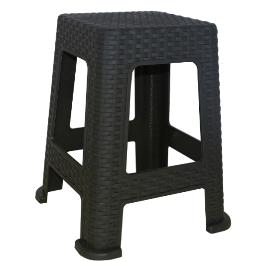 ÜLŐKE RATTAN MINTÁZATÚ FEKETE 38X38X46 CM