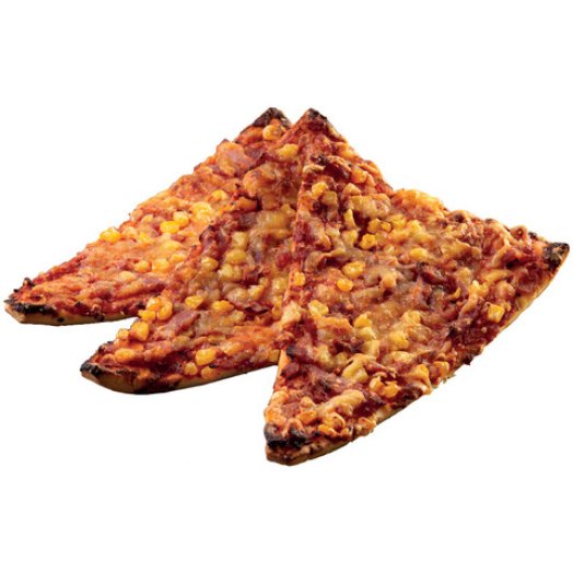 Sonkás-kukoricás pizza szelet