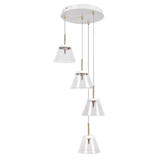 AVIANA 4XLED FÜGGESZTÉK 24W FEHÉR/BRONZ