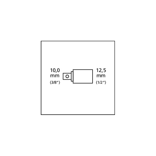 ADAPTER 10,0X12,5MM 3/8X1/2&quot;