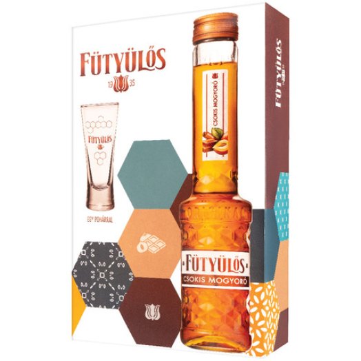 Fütyülős likőr 1 db pohárral díszdobozban