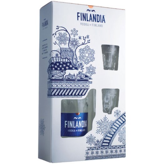 Finlandia vodka 2 db pohárral díszdobozban