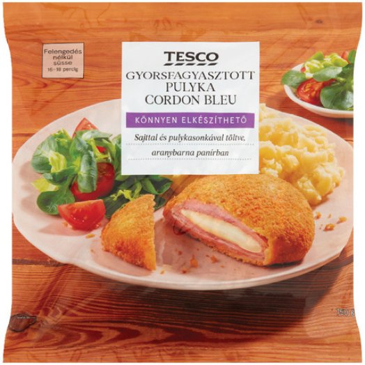 Tesco fagyasztott pulyka Cordon bleu