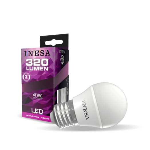 LED FÉNYFORRÁS KISGÖMB E27 4W