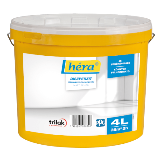 HÉRA DISZPERZIT MENNYEZETFESTÉK 4L FEHÉR