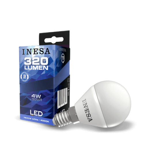 LED FÉNYFORRÁS KISGÖMB E14 4W