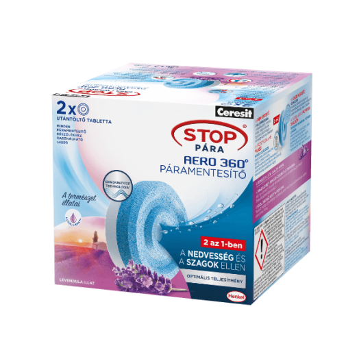 CERESIT AERO PÁRAGYŰJTŐ TABLETTA, LEVENDULA ILLAT 2X450G