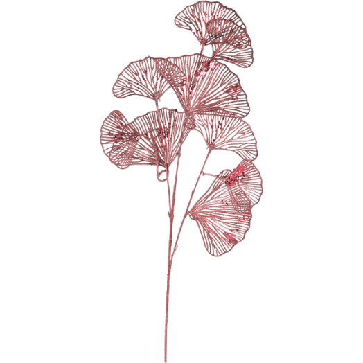 DEKOR ÁG GLITTERES 73CM BURGUNDY