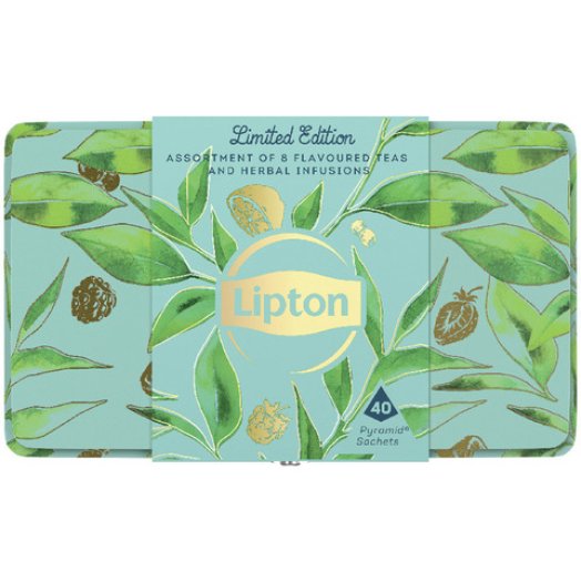 Lipton karácsonyi teaválogatás fémdobozban