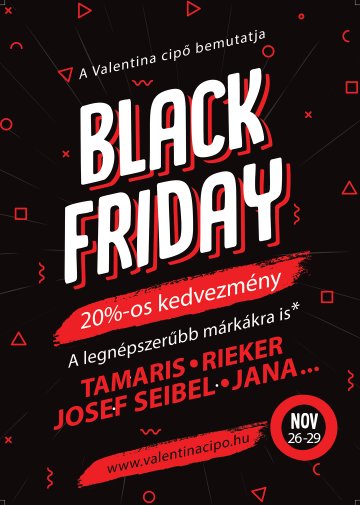 BLACK FRIDAY a Valentina Cipőboltokban és Webáruházunkban!