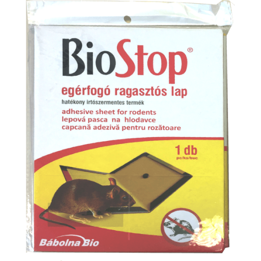 BIOSTOP EGÉRFOGÓ RAGASZTÓS LAP