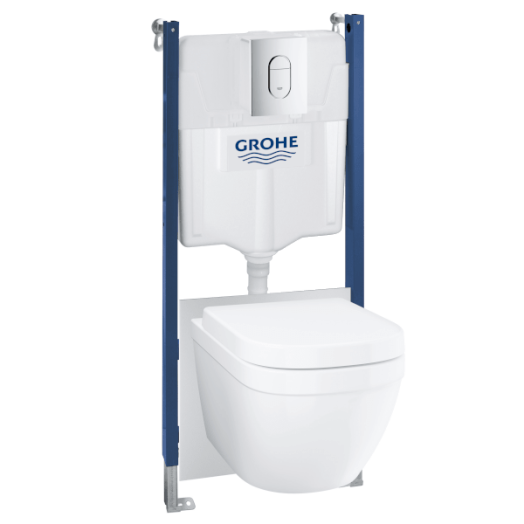GROHE SOLIDO 5IN1 WC SZETT EURO CERAMIC KERÁMIA NYOMÓLAP ÜLŐKE