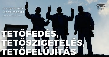 Vállajuk ingatlanok tetőfedését, tetőfelújítását. Tetőző