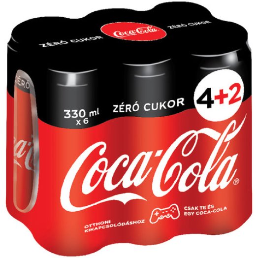 Coca-Cola vagy Coca-Cola Zero dobozos szénsavas üdítőital multipack