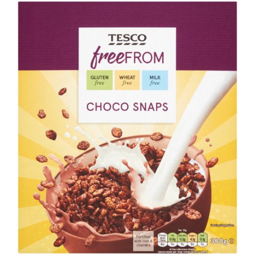 Tesco Free From ropogós csokoládés rizspehely