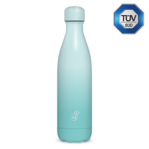 Ars Una duplafalú fémkulacs-500 ml - világoskék-türkiz