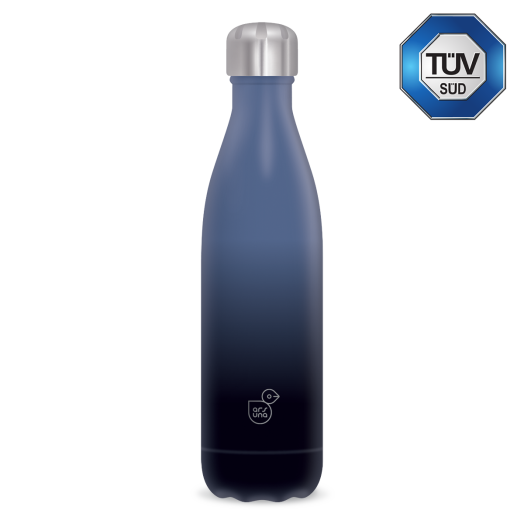Ars Una duplafalú fémkulacs-500 ml - kék-fekete