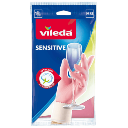 VILEDA PINK SENSITIVE HÁZTARTÁSI KESZTYŰ M